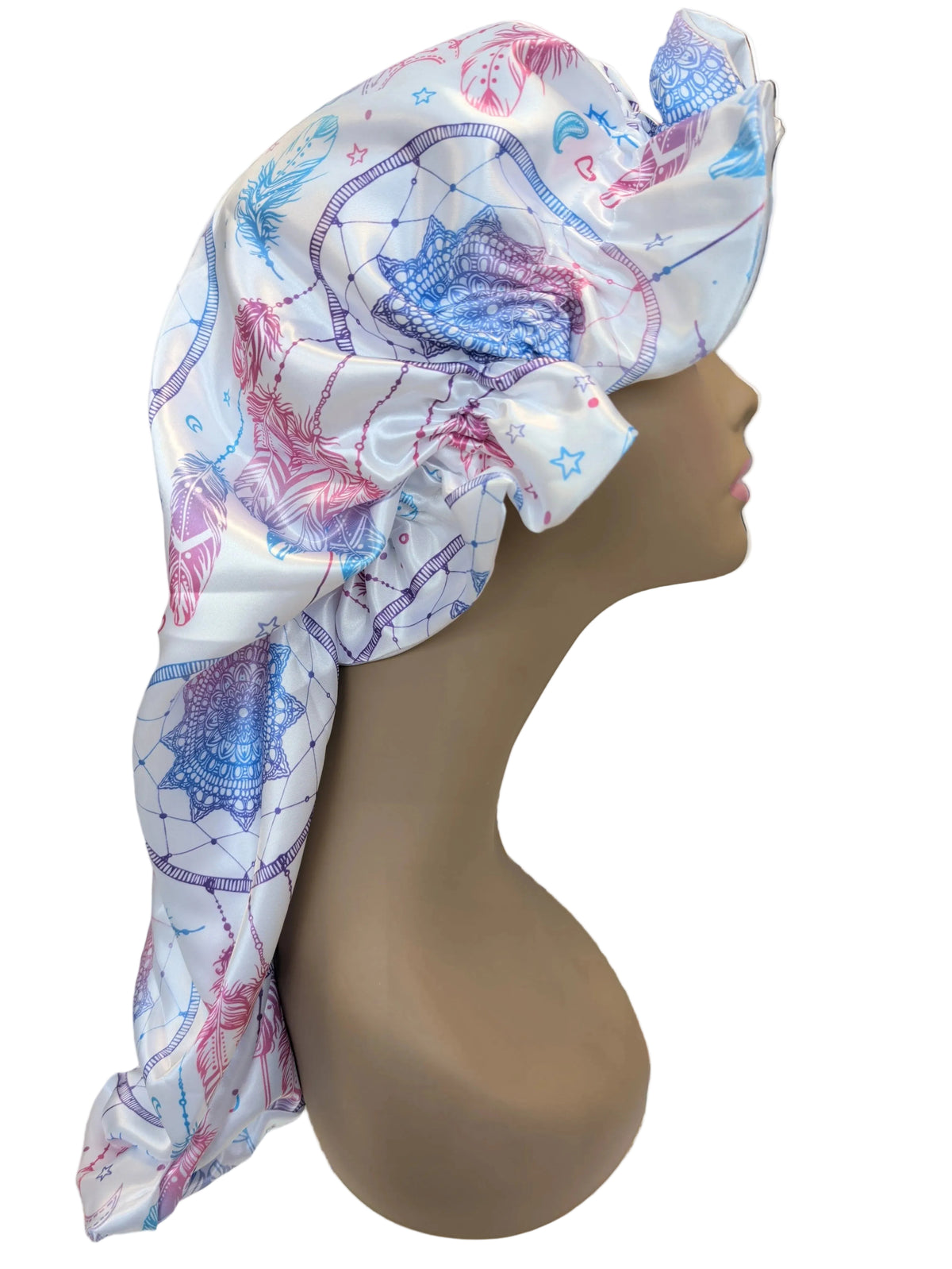 GGBeauty print Double-layer long bonnet For Braid And Locks