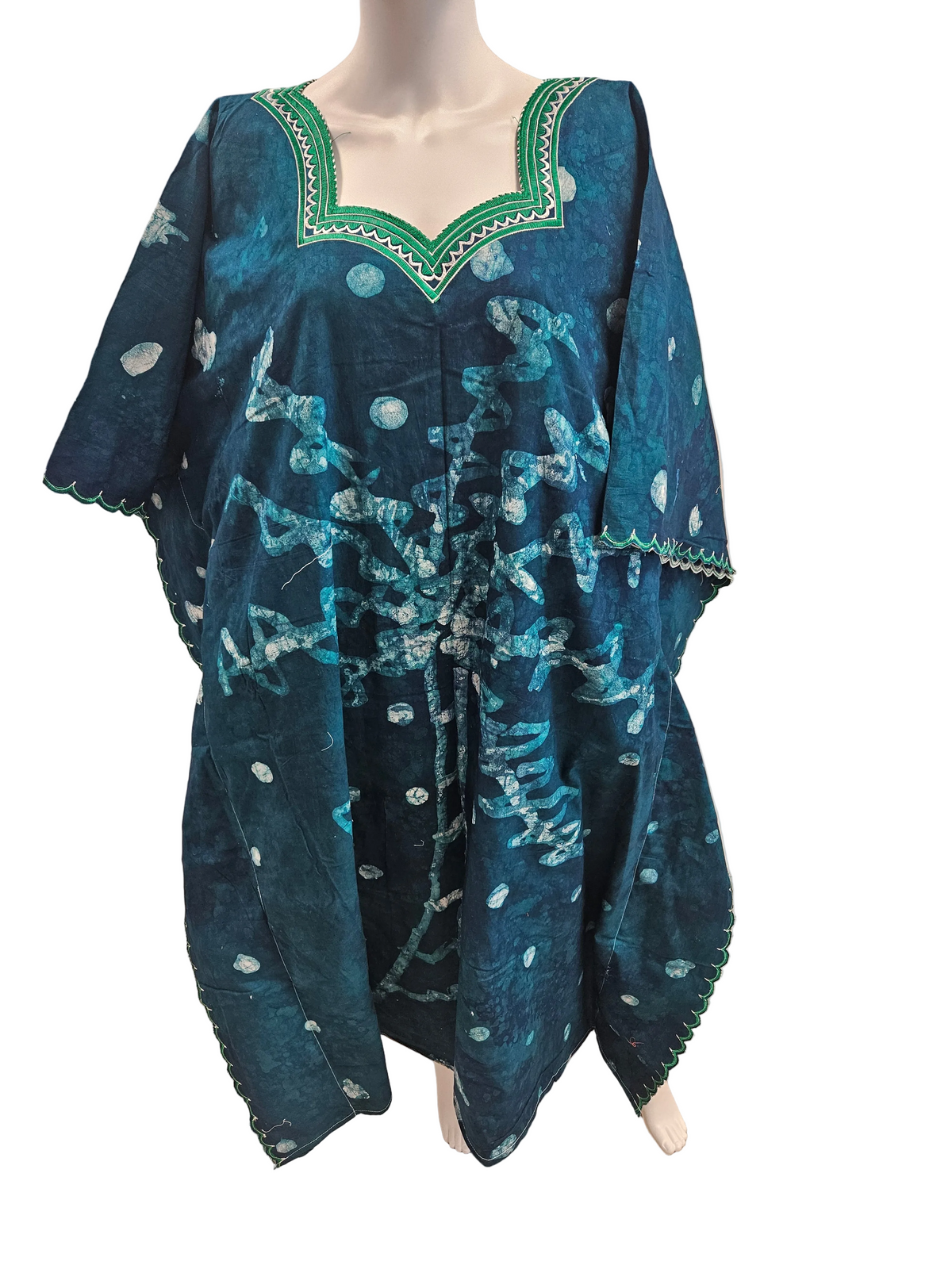 Handmade African Tie & Dye Fabric Boubou Dress, Good Quality from Ghana.One Size Fits All!