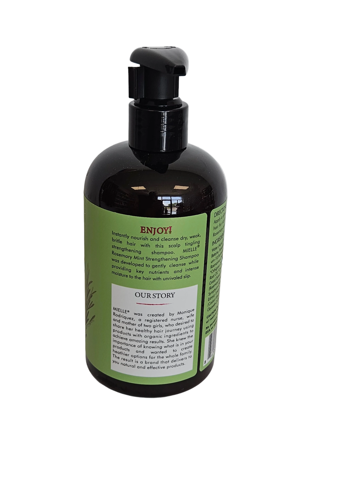 MIELLE ROSEMARY MINT STRENGTHENING SHAMPOO.