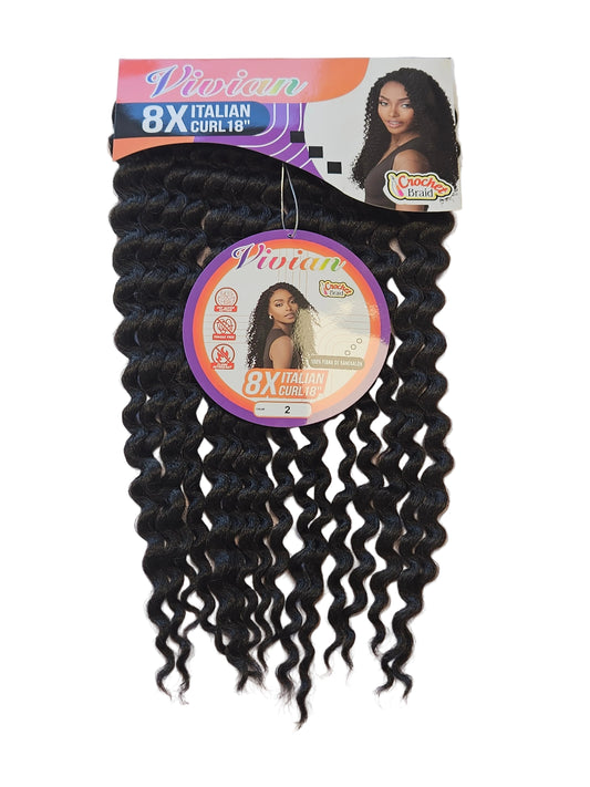 GGBEAUTY CROCHET Vivian 8x Italian Curl 18" Inches