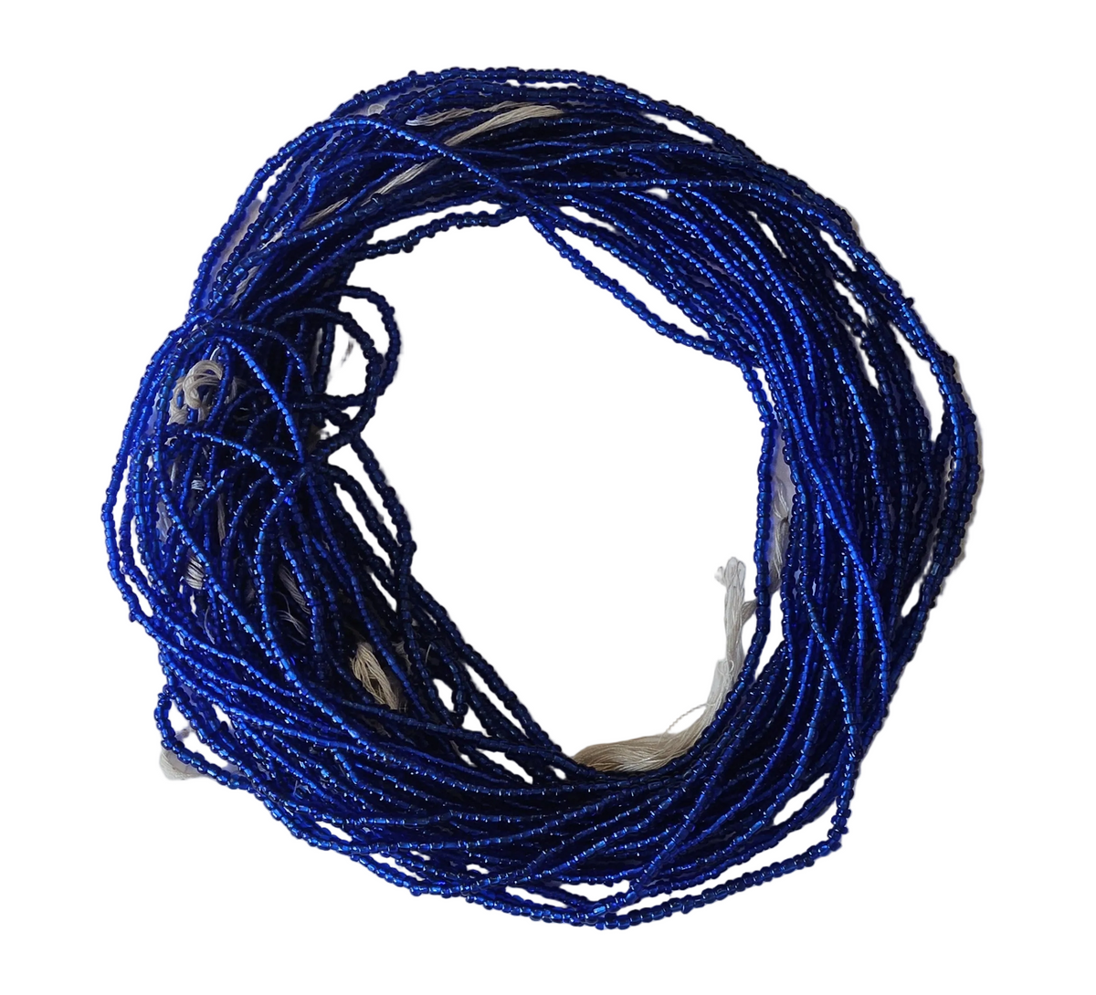 Traditional African Beaded Waist Beads - Tie-On Single Strand Made in Ghana, 2 Piece