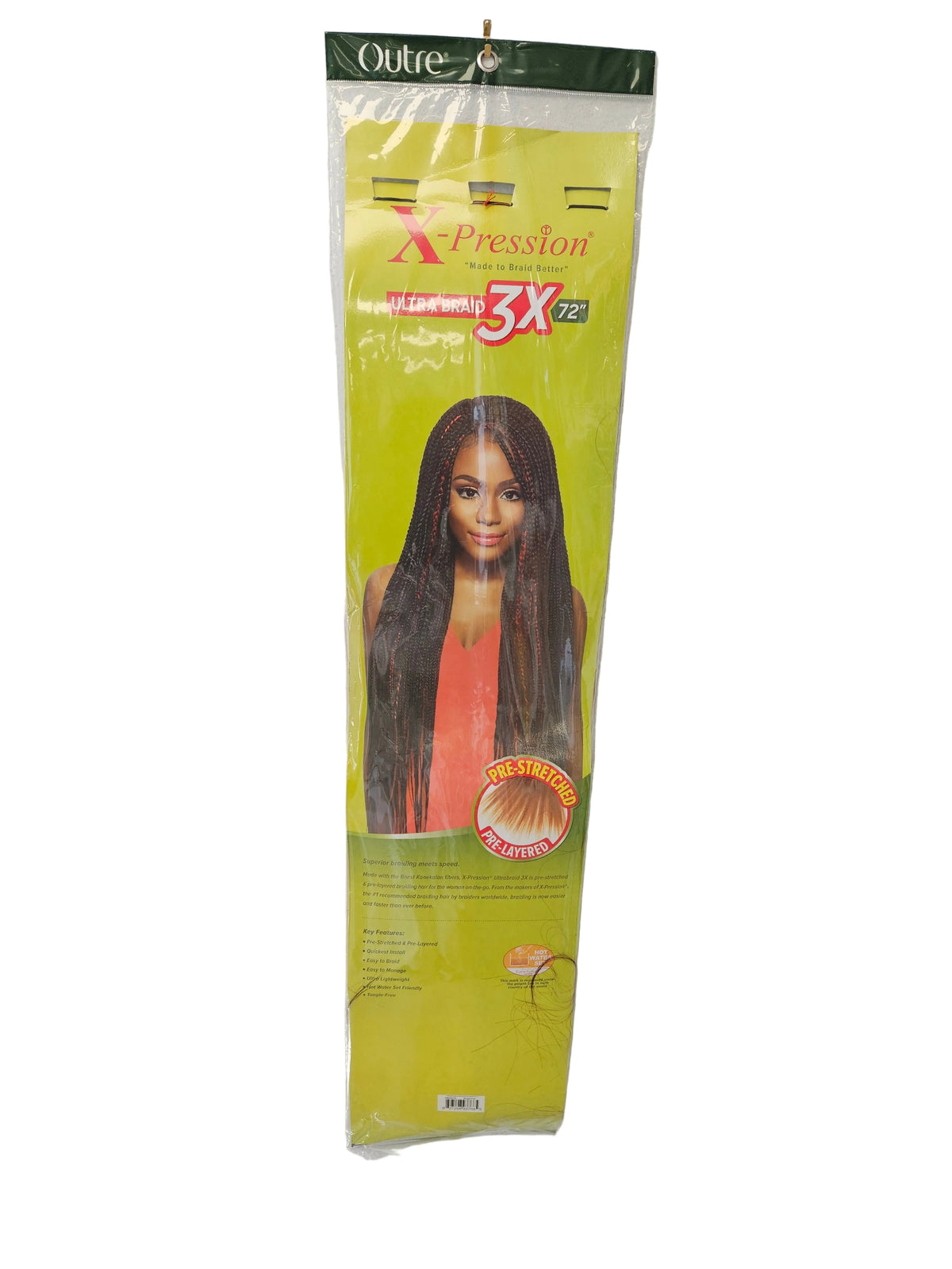Outre Braid: X-pression Kanekalon 3X Pre Stretched Ultra Braids 72''