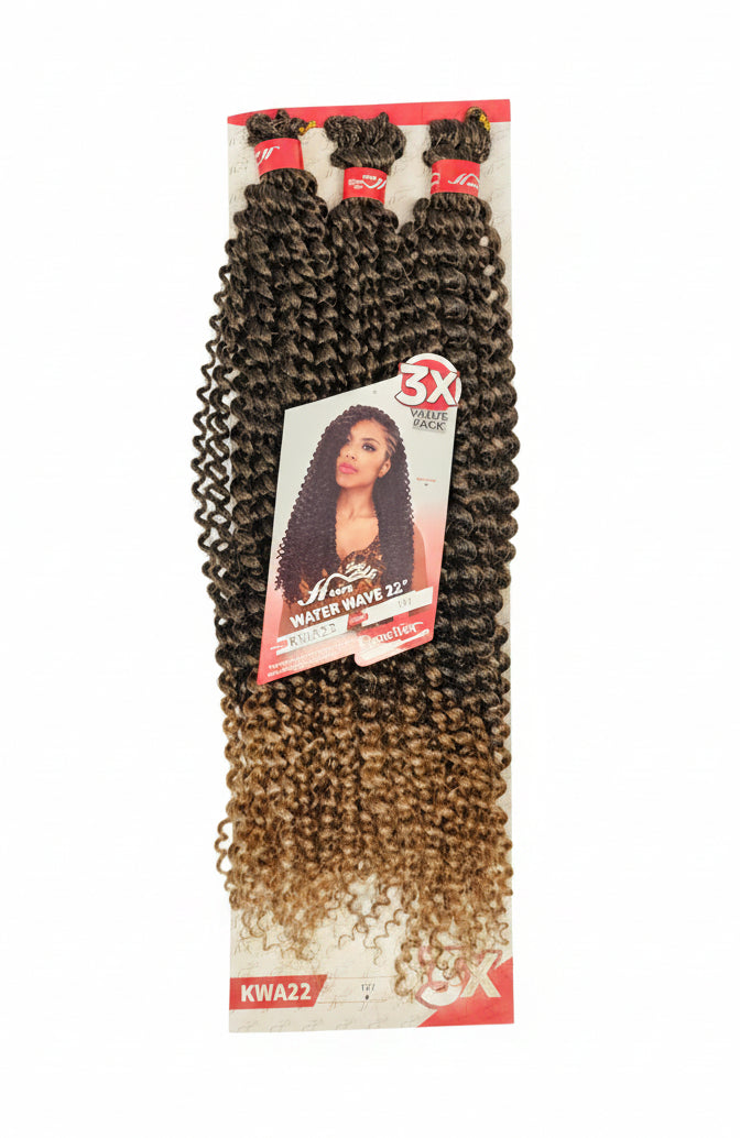 BeautyHappy Free Water Wave 22" Inches Long Crochet hair Extensions
