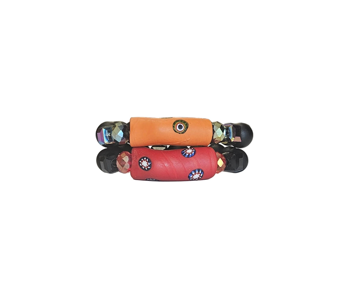 GGBEAUTY HandMade African Bracelet beads[Two piece]