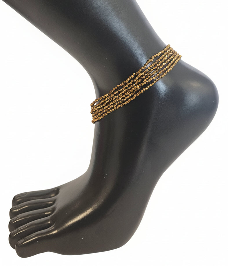 GG's African Beads Ankles 2Pcs,Handmade Beaded Foot Chain Jewelry For Women Bracelets