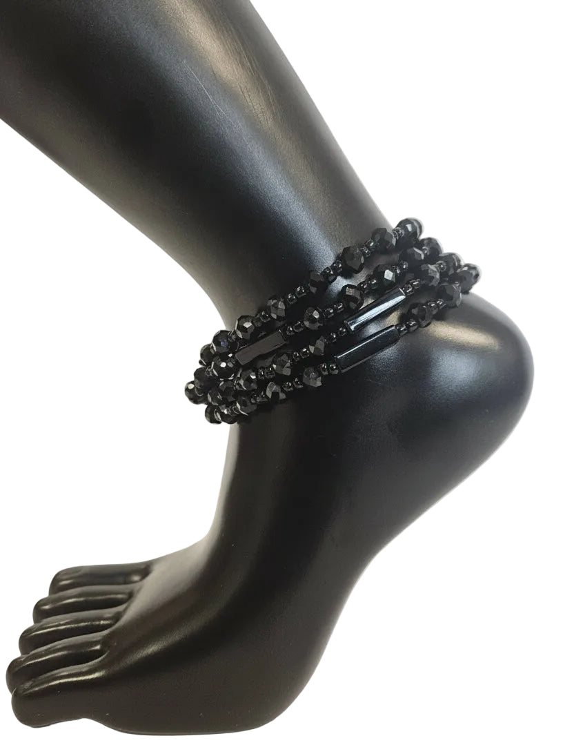 GG's African Beads Ankles 2Pcs,Handmade Beaded Foot Chain Jewelry For Women Bracelets