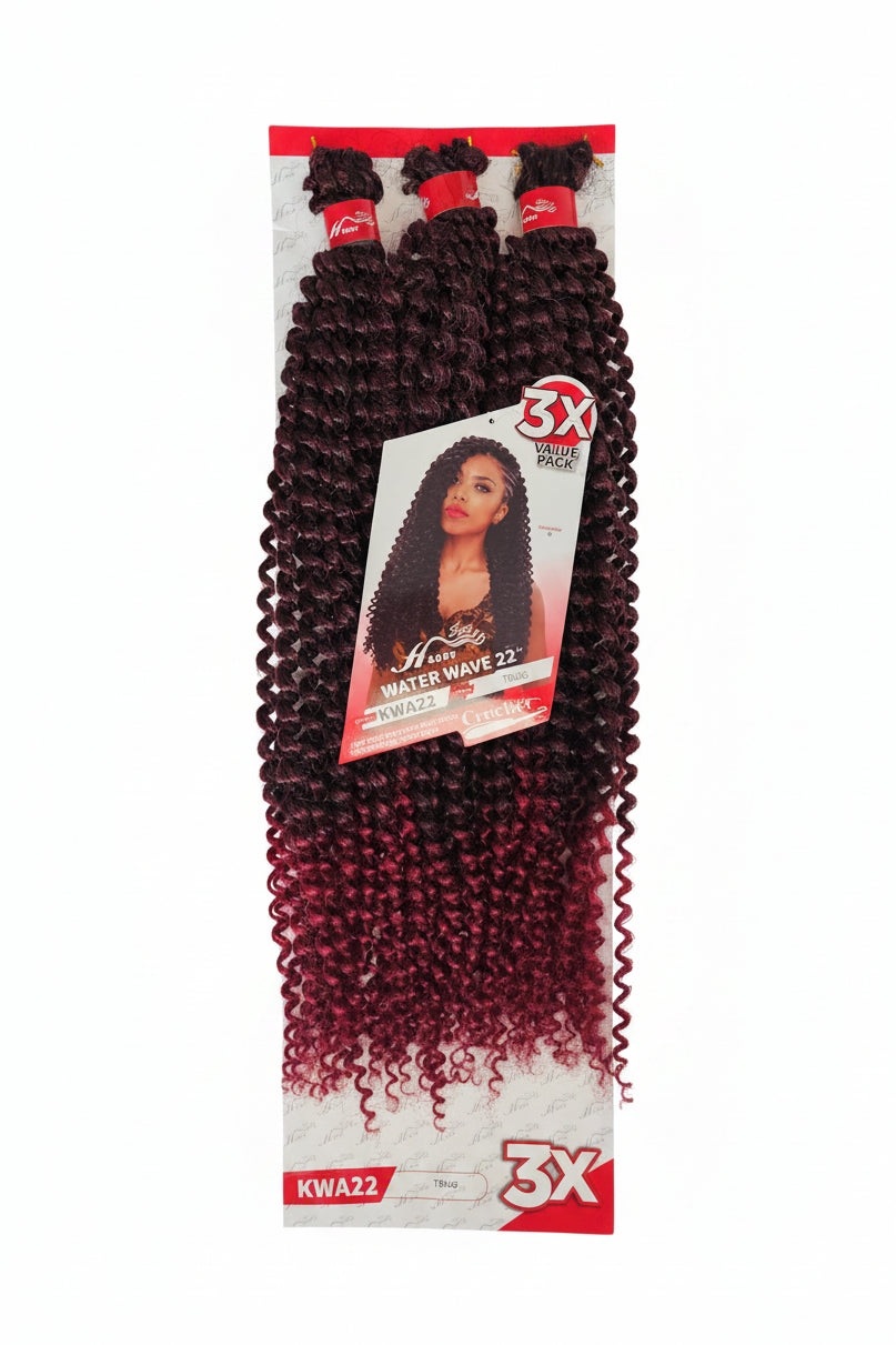 BeautyHappy Free Water Wave 22" Inches Long Crochet hair Extensions