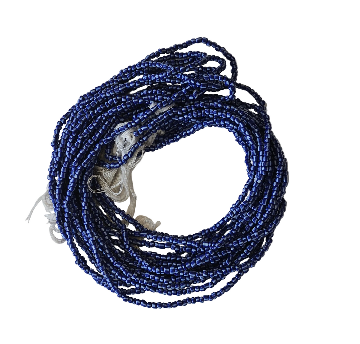 Traditional African Beaded Waist Beads - Tie-On Single Strand Made in Ghana, 2 Piece