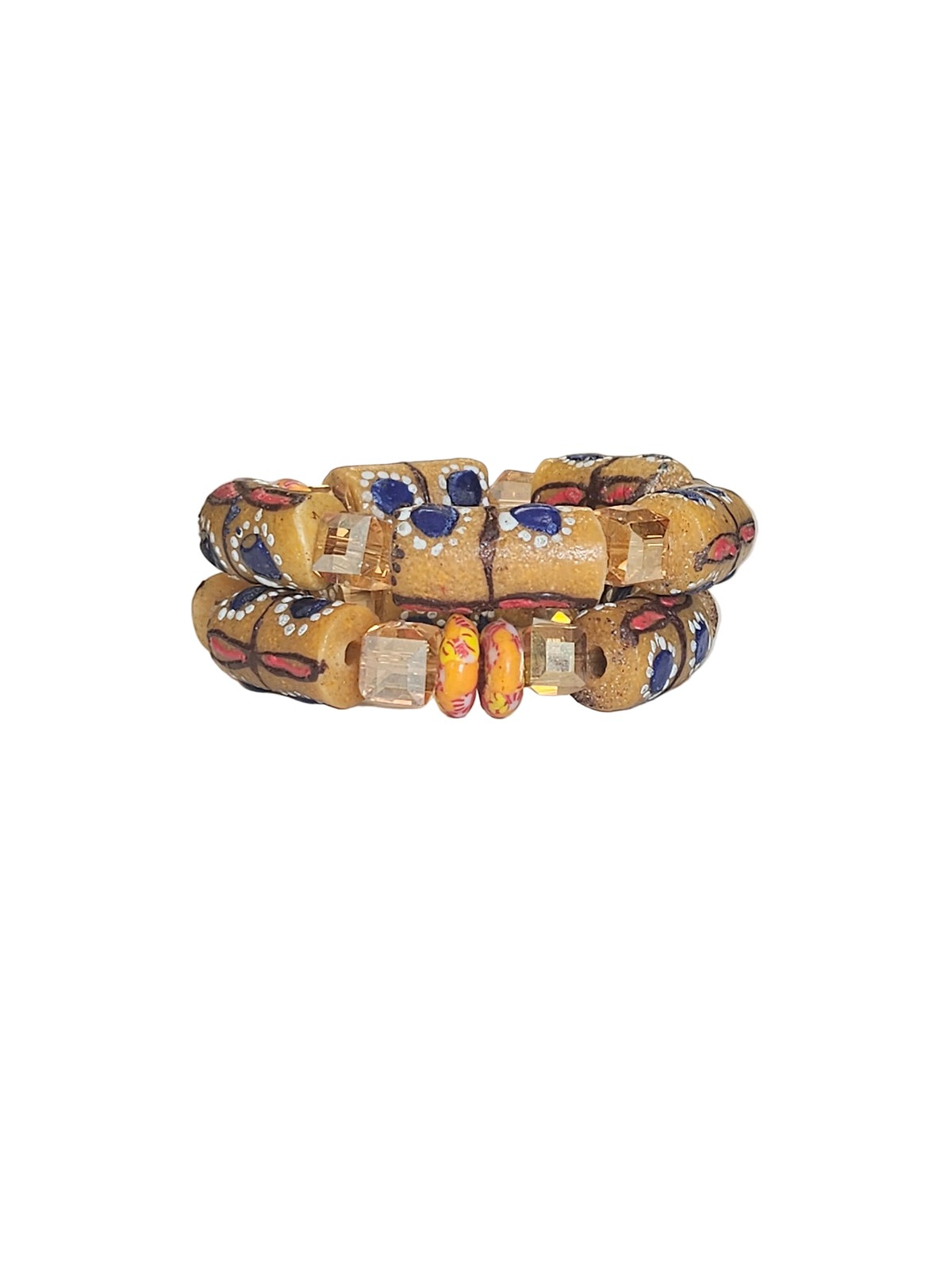 GGBEAUTY HandMade African Bracelet beads[Two piece]