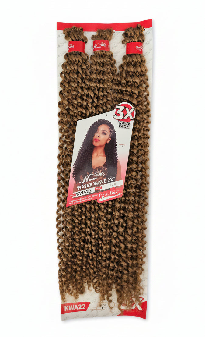 BeautyHappy Free Water Wave 22" Inches Long Crochet hair Extensions
