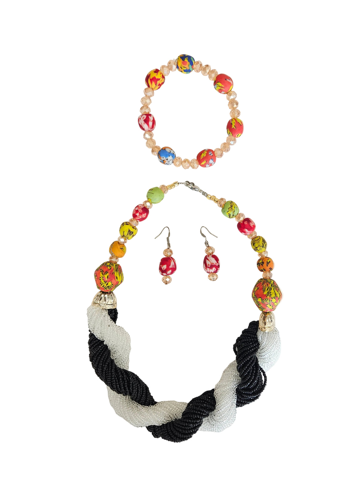African Glass Beaded Necklaces