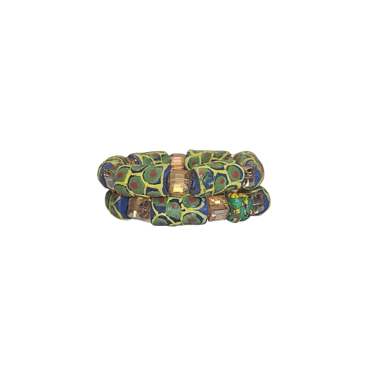 GGBEAUTY HandMade African Bracelet beads[Two piece]