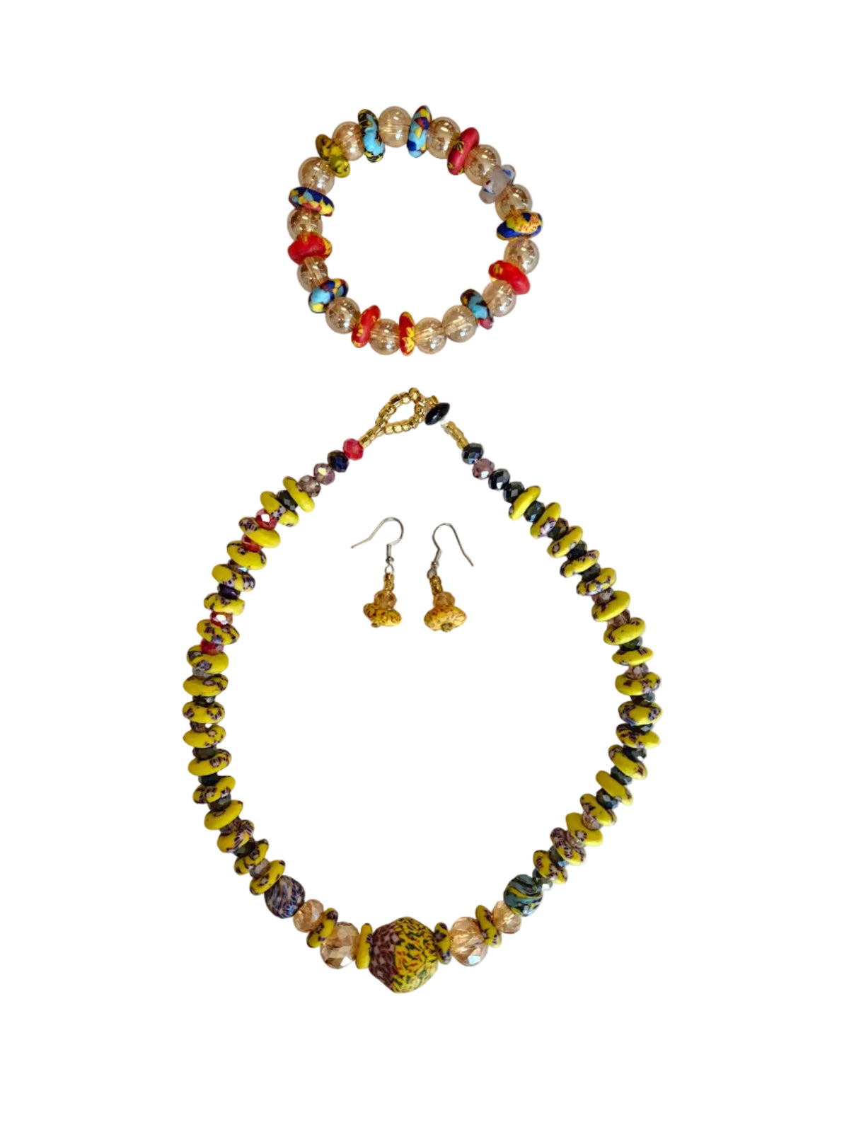 African Glass Beaded Necklaces