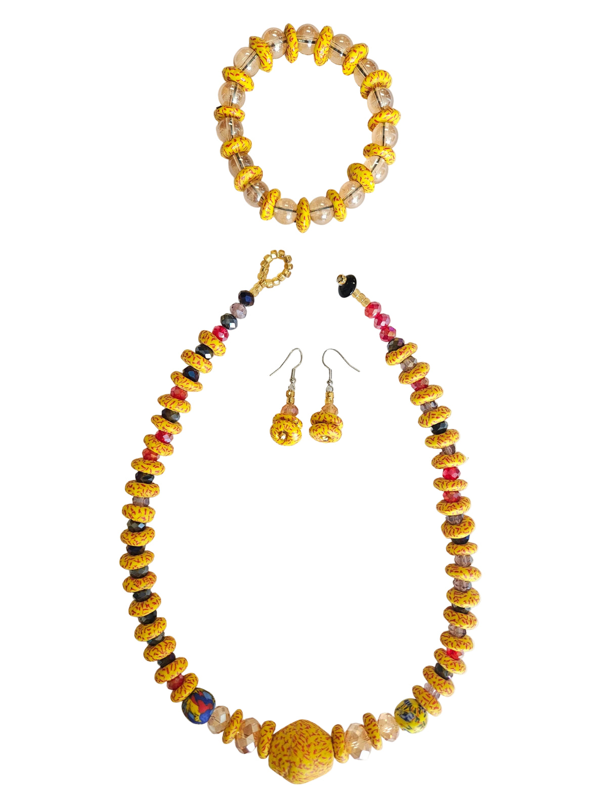 African Glass Beaded Necklaces
