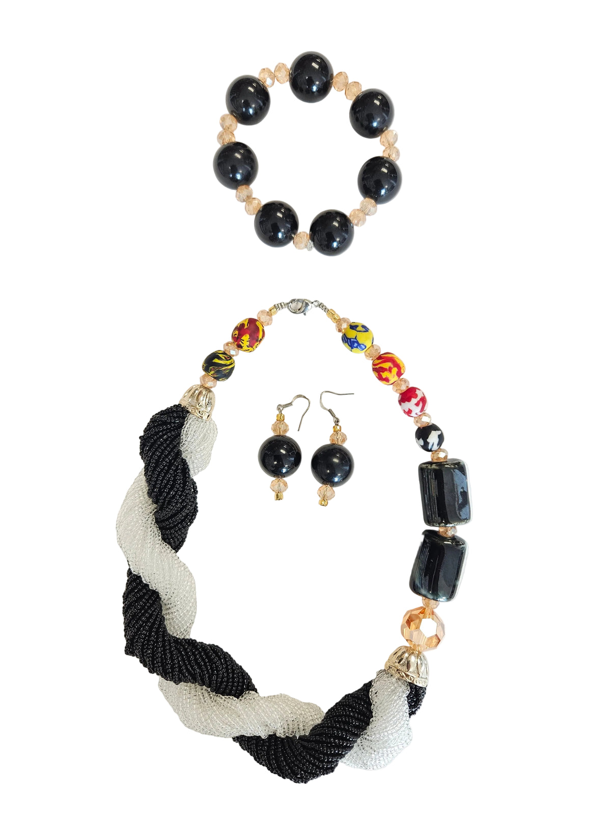 African Glass Beaded Necklaces