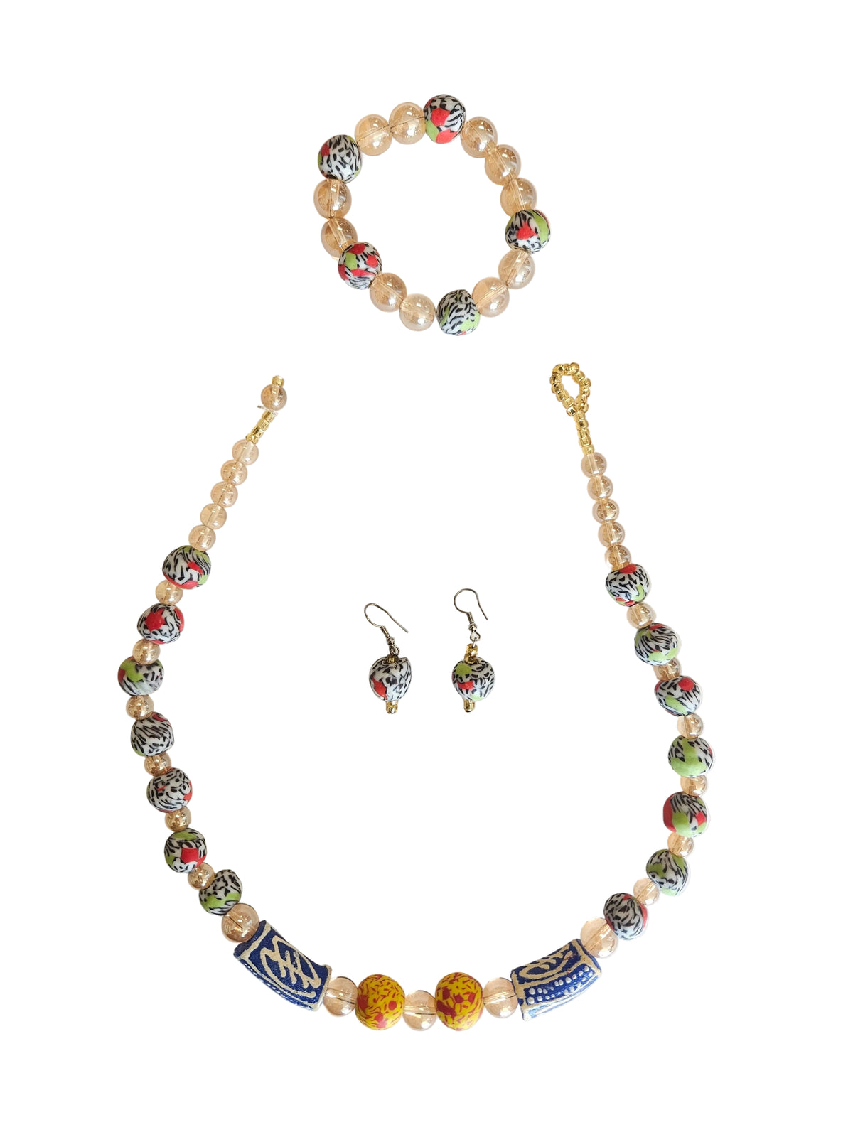 African Glass Beaded Necklaces