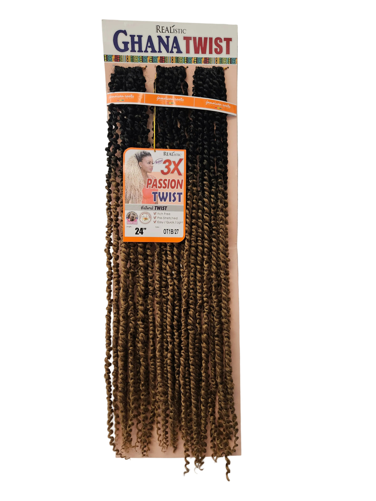 GGBEAUTY Ghana PASSION Twist Crochet hair 22INCH Long.