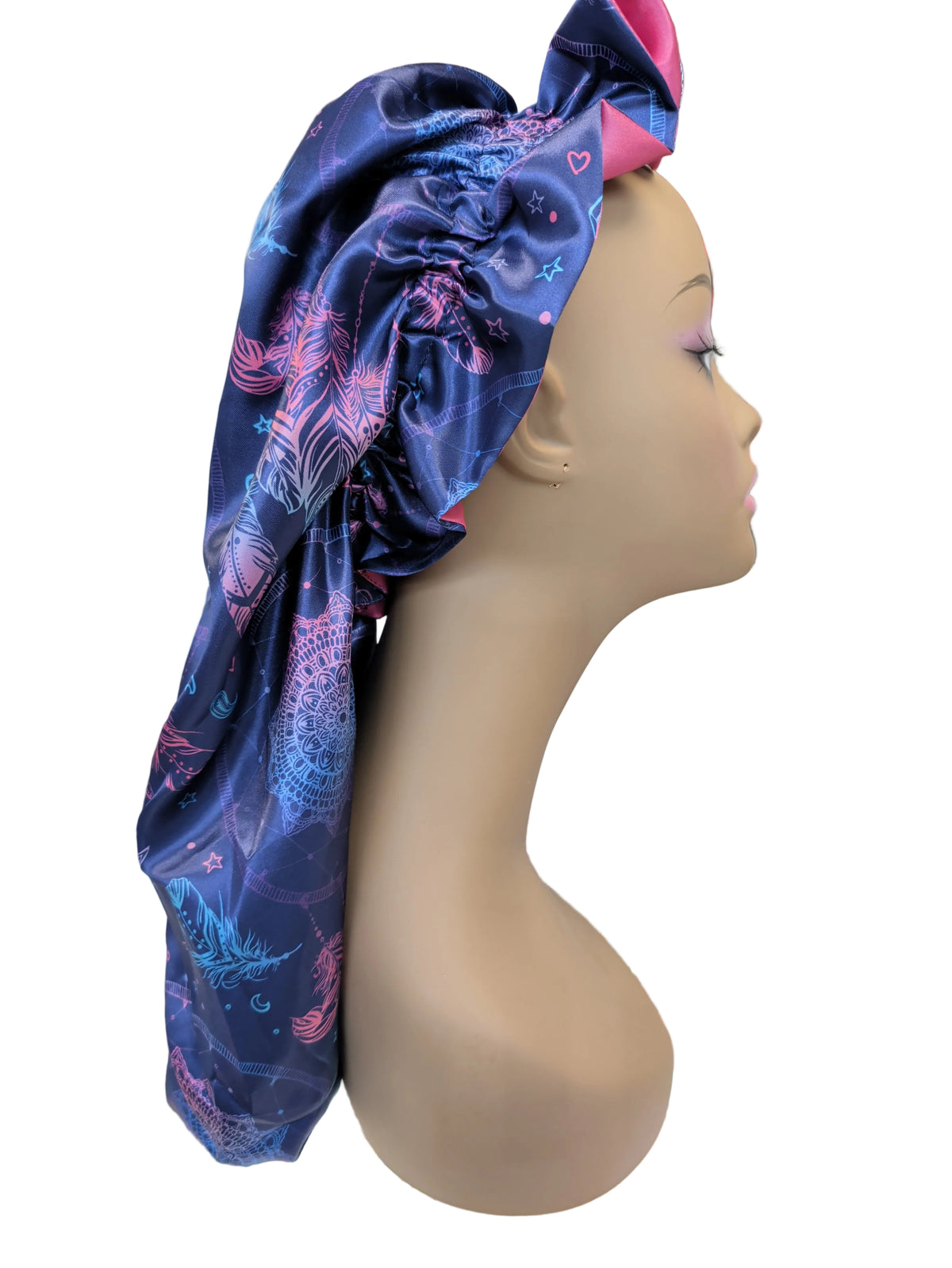GGBeauty print Double-layer long bonnet For Braid And Locks