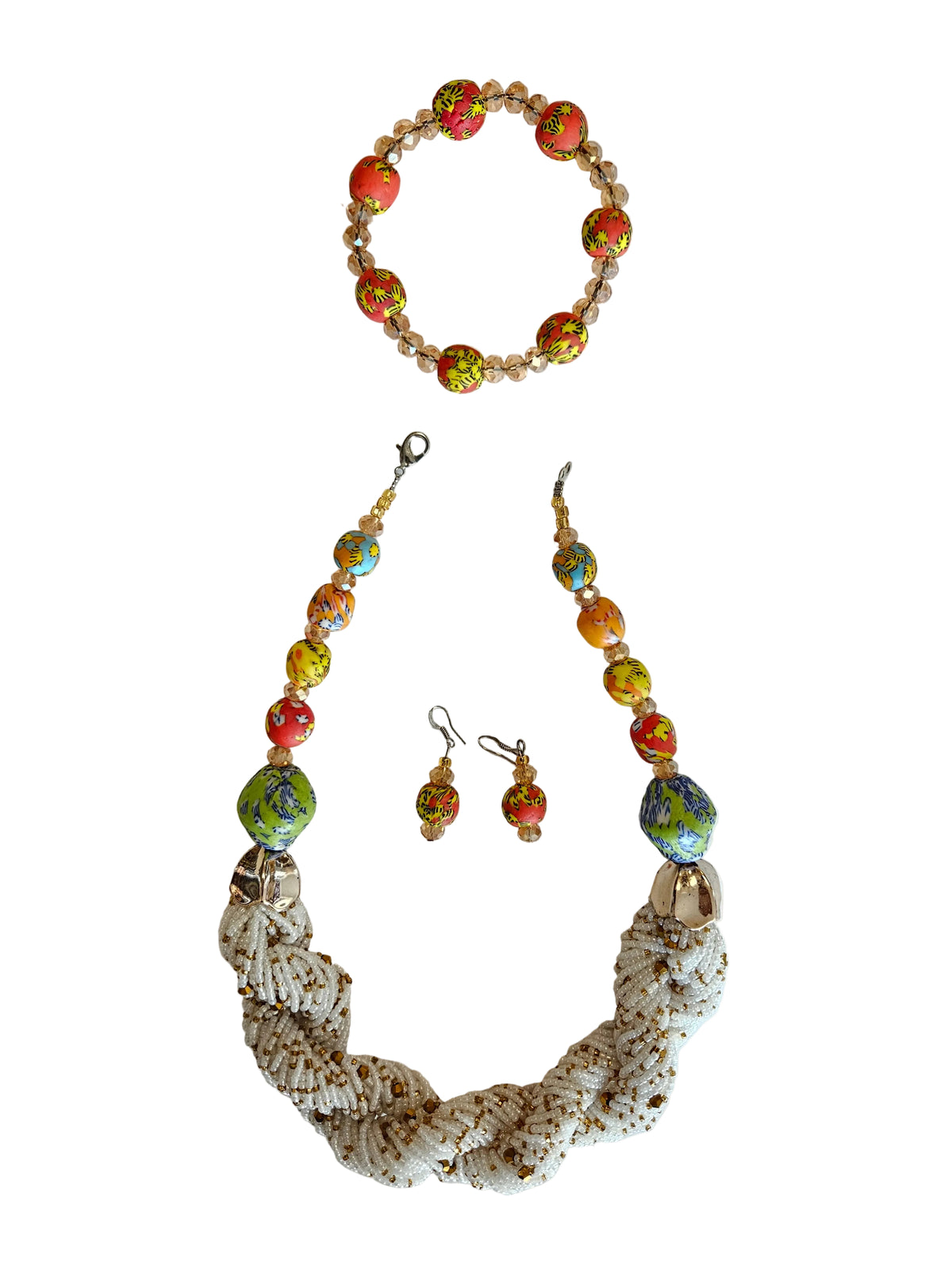 African Glass Beaded Necklaces