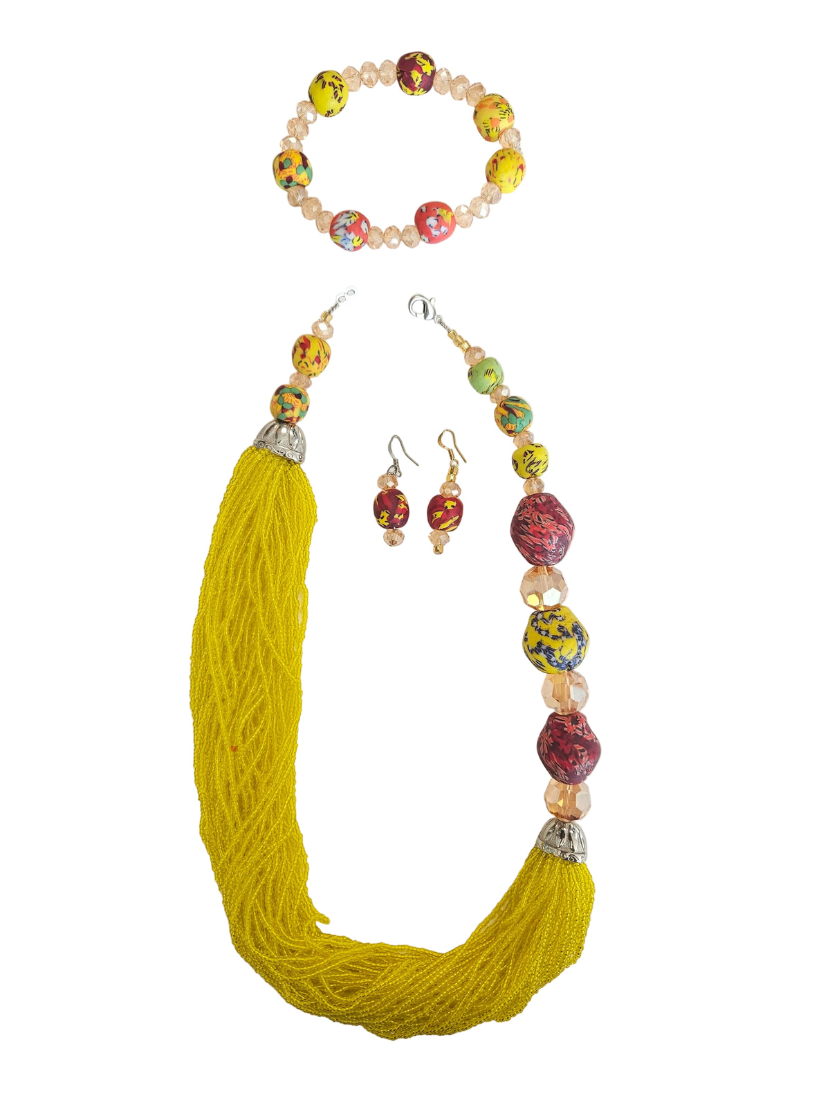 African Glass Beaded Necklaces