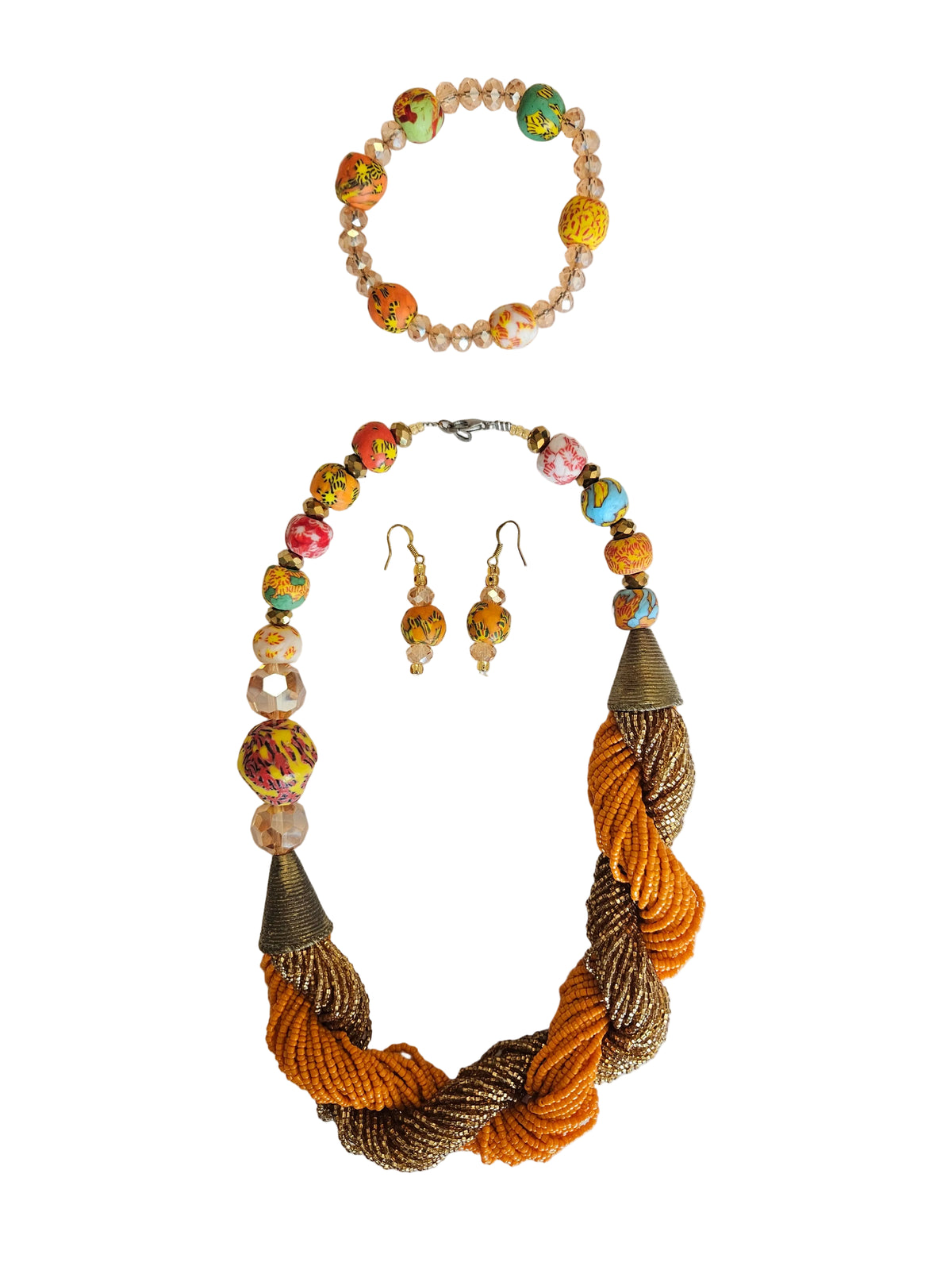 African Glass Beaded Necklaces