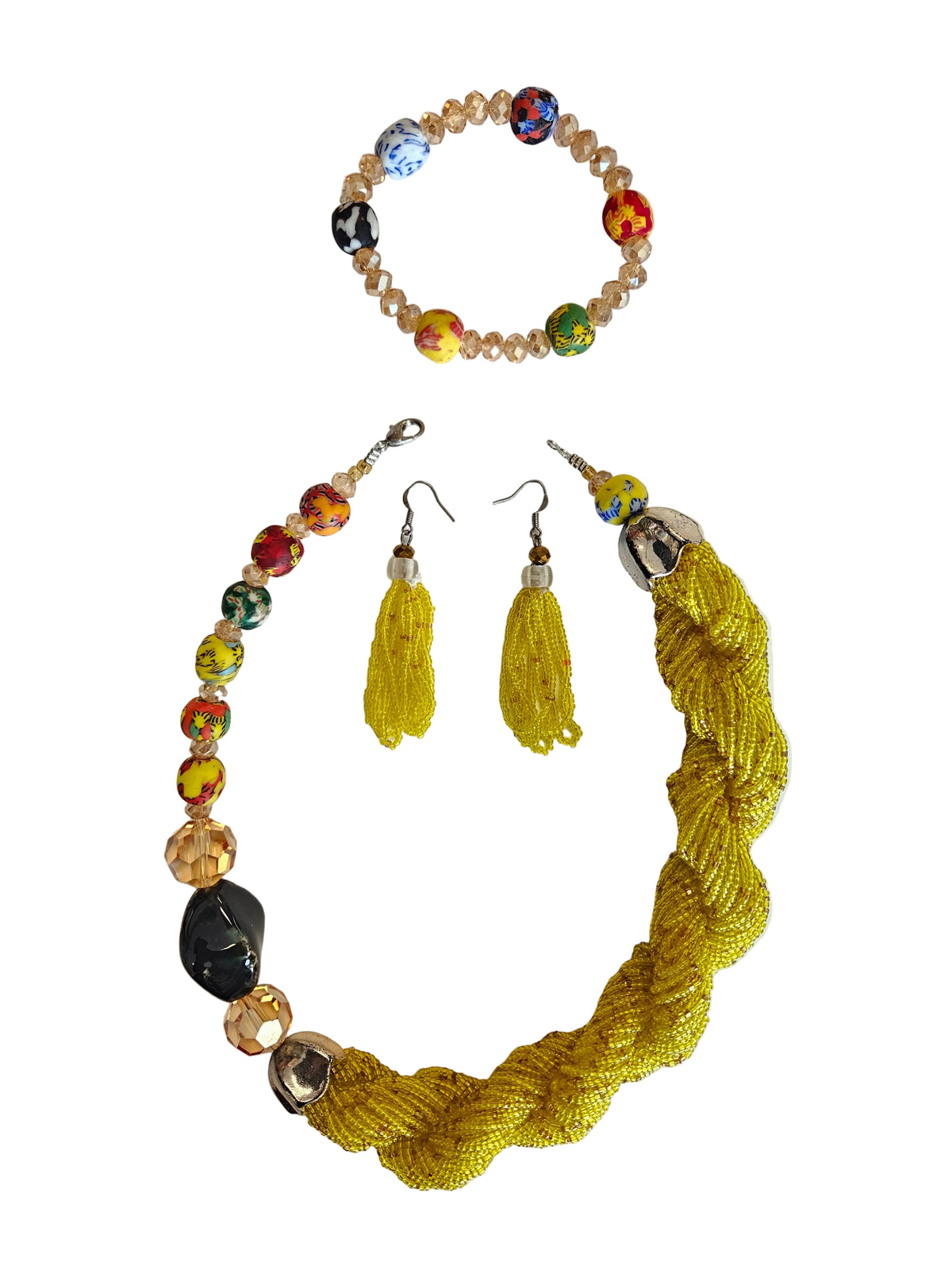 African Glass Beaded Necklaces