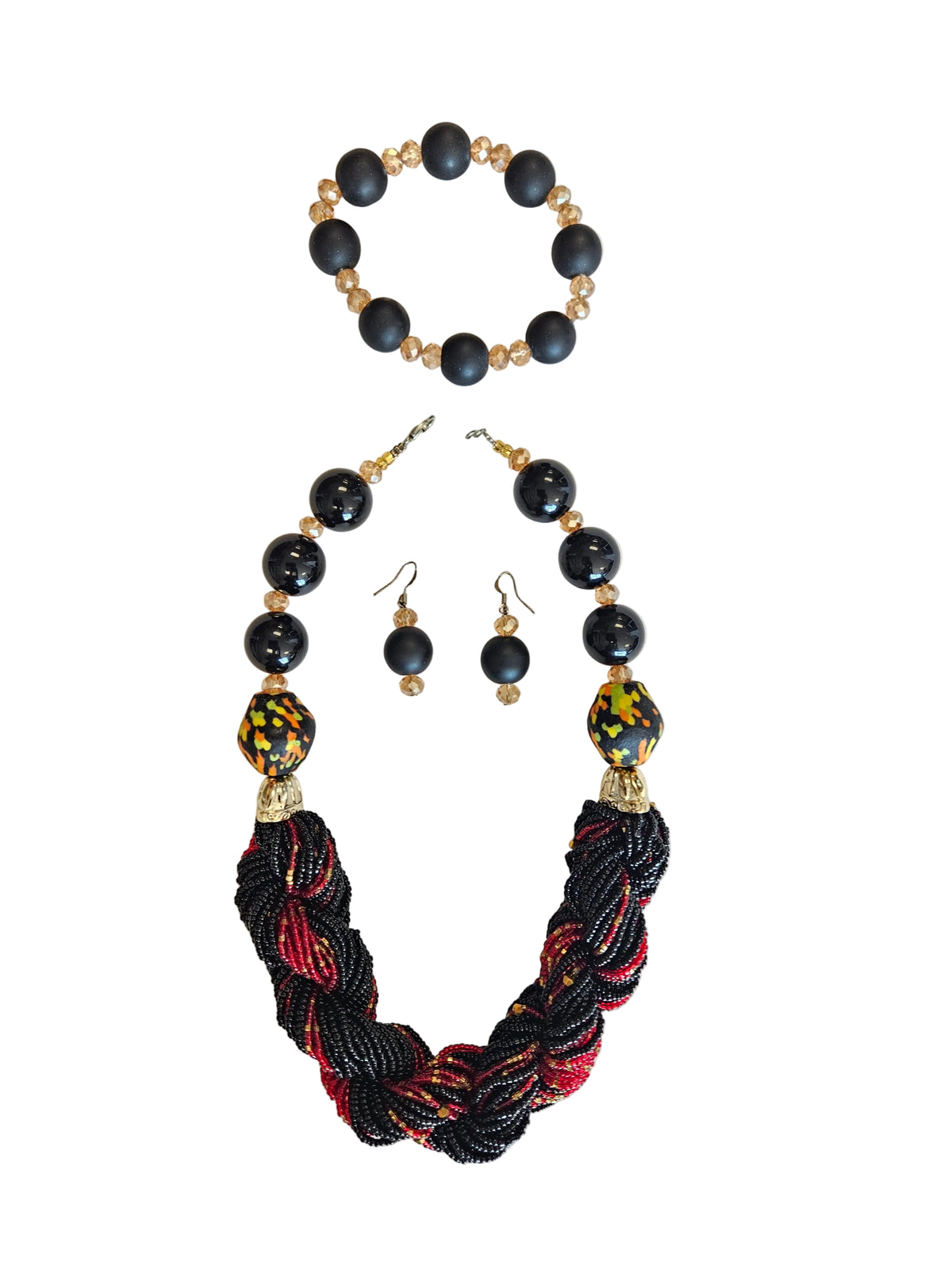 African Glass Beaded Necklaces