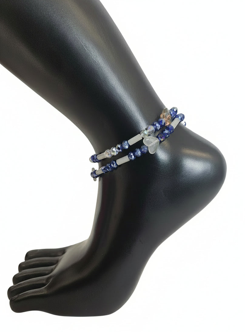 GG's African Beads Ankles 2Pcs,Handmade Beaded Foot Chain Jewelry For Women Bracelets