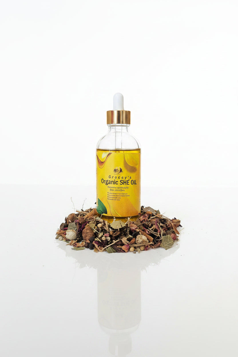 Gracey's Organic Shea Oil Formulated Specifically for Scalp, Hair &Edge, Handmade, For Women & Man, 4oz "Bottle.