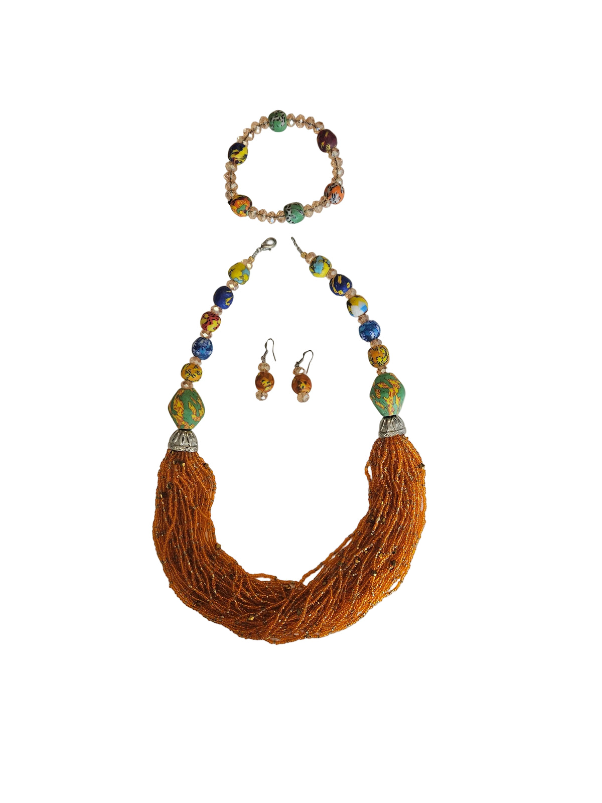 African Glass Beaded Necklaces