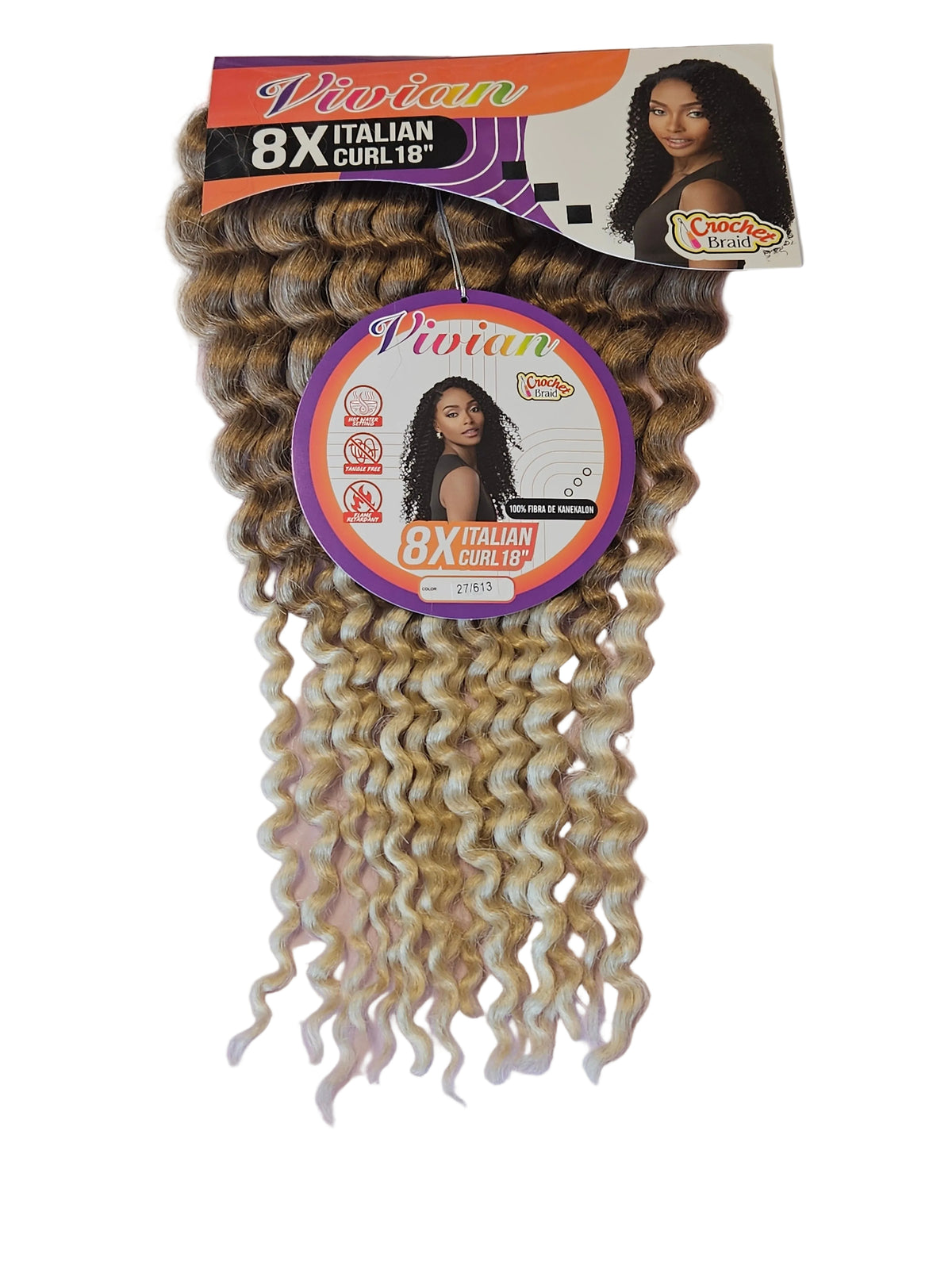 GGBEAUTY CROCHET Vivian 8x Italian Curl 18" Inches