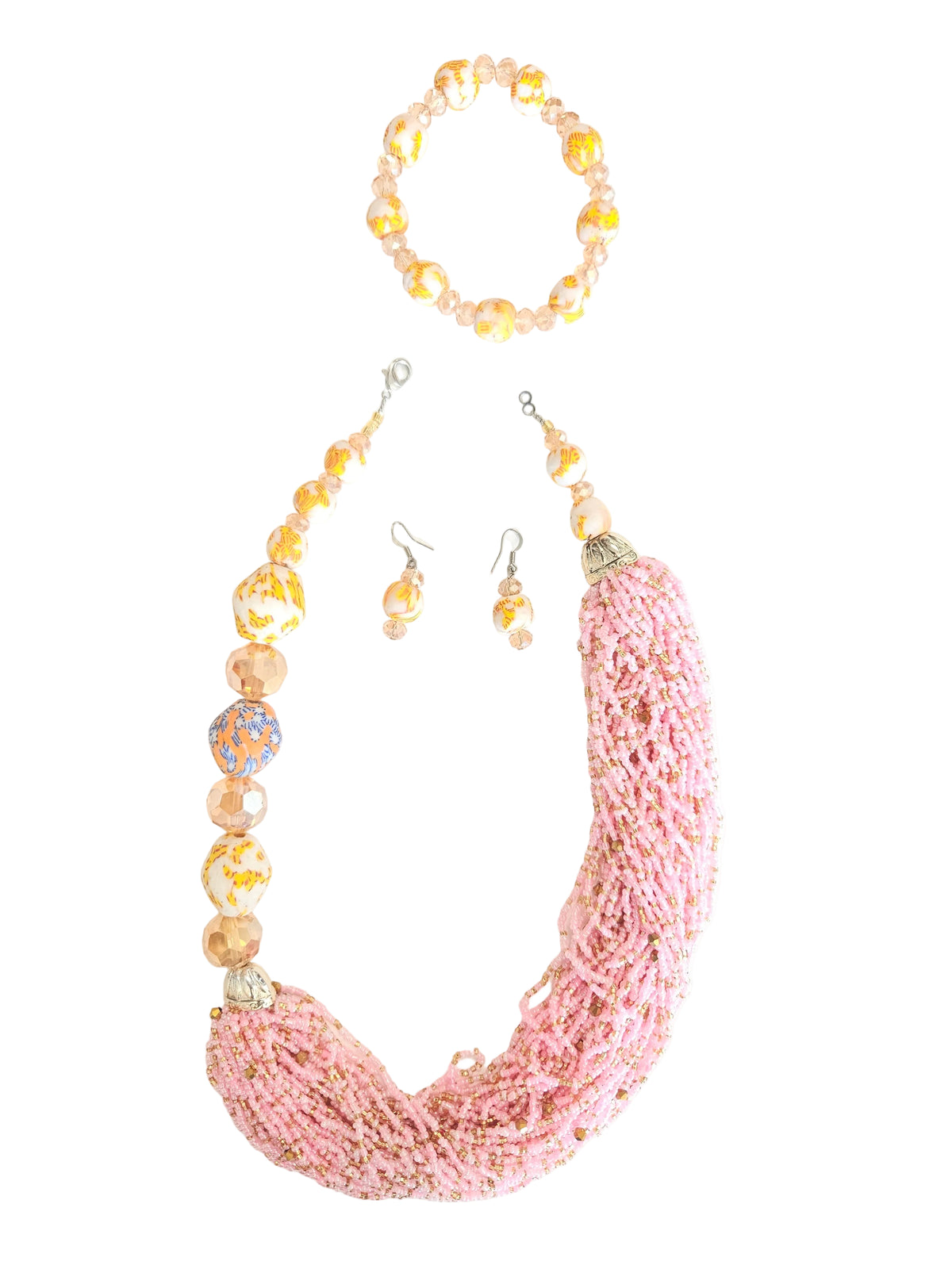 African Glass Beaded Necklaces