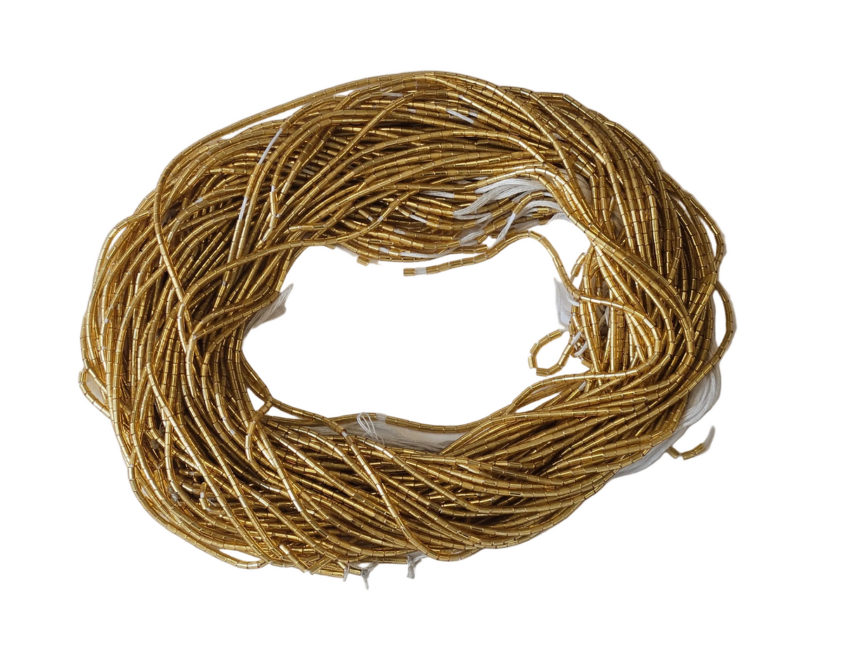Traditional African Beaded Waist Beads - Tie-On Single Strand Made in Ghana, 2 Piece