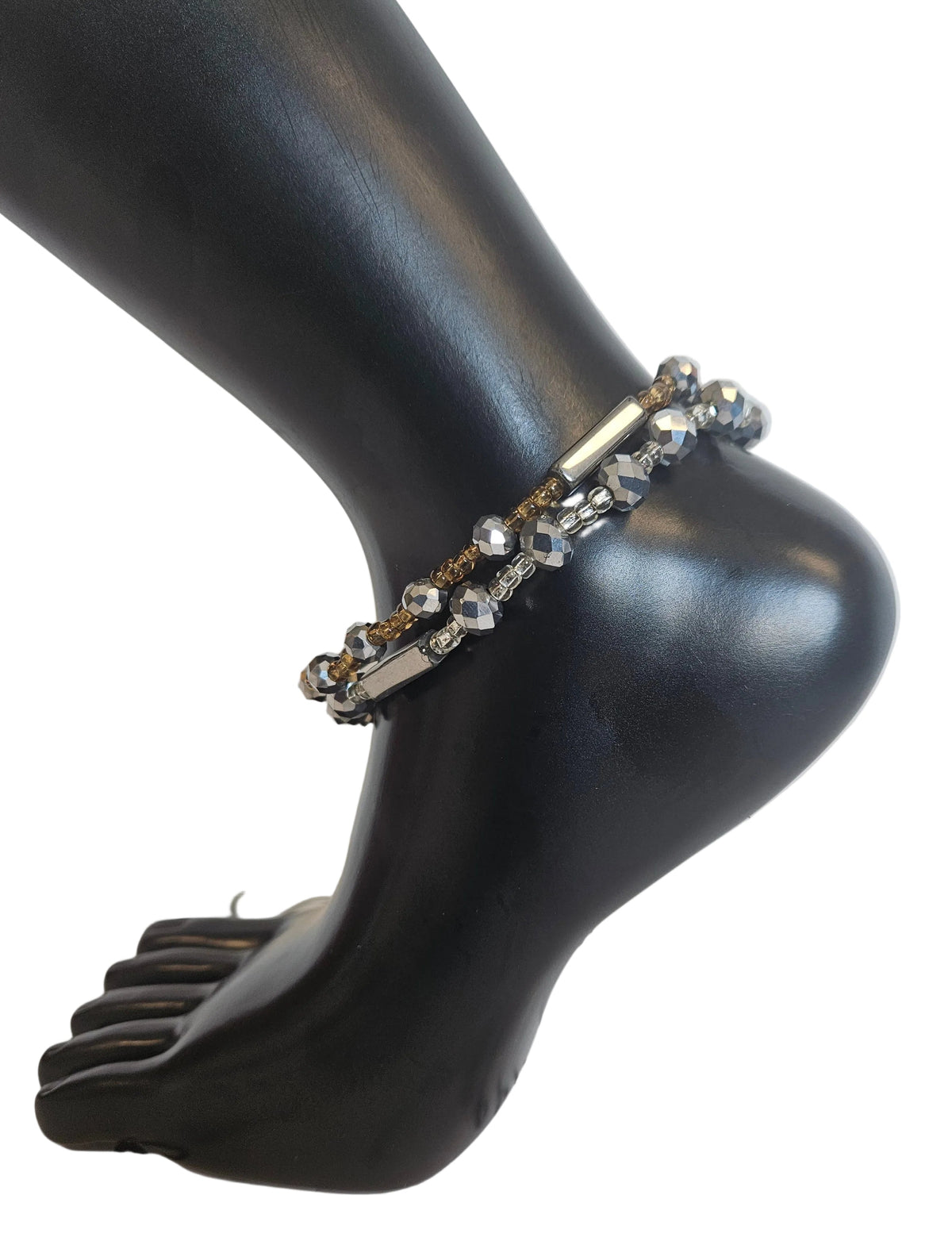 GG's African Beads Ankles 2Pcs,Handmade Beaded Foot Chain Jewelry For Women Bracelets