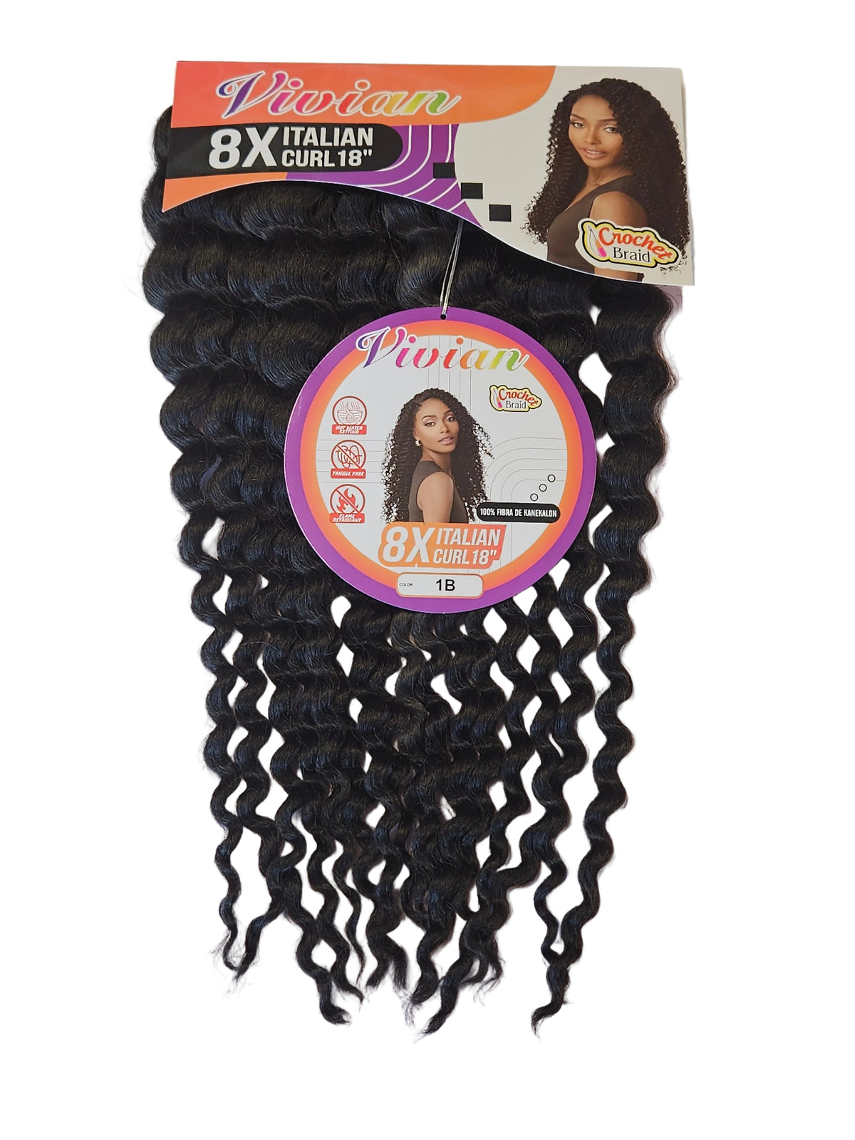 GGBEAUTY CROCHET Vivian 8x Italian Curl 18" Inches
