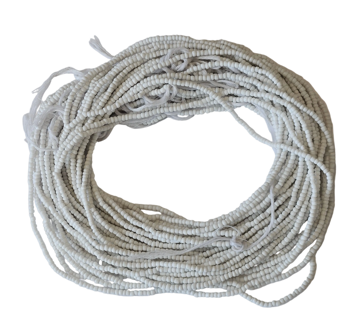 Traditional African Beaded Waist Beads - Tie-On Single Strand Made in Ghana, 2 Piece
