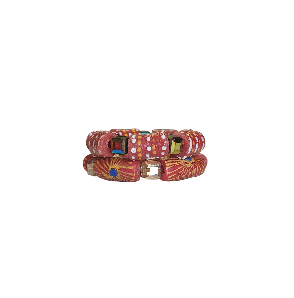 GGBEAUTY HandMade African Bracelet beads[Two piece]