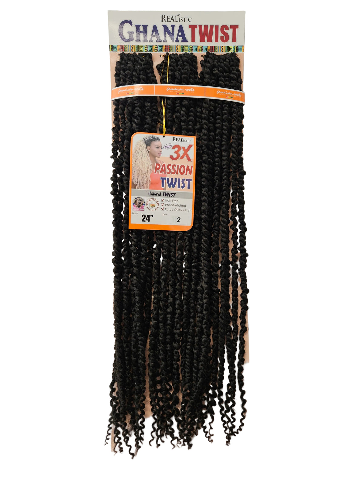 GGBEAUTY Ghana PASSION Twist Crochet hair 22INCH Long.